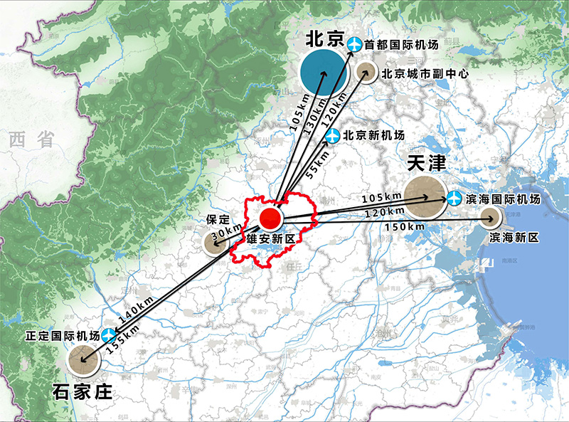 雄安新区位置図